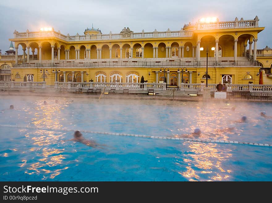 Public baths, morning