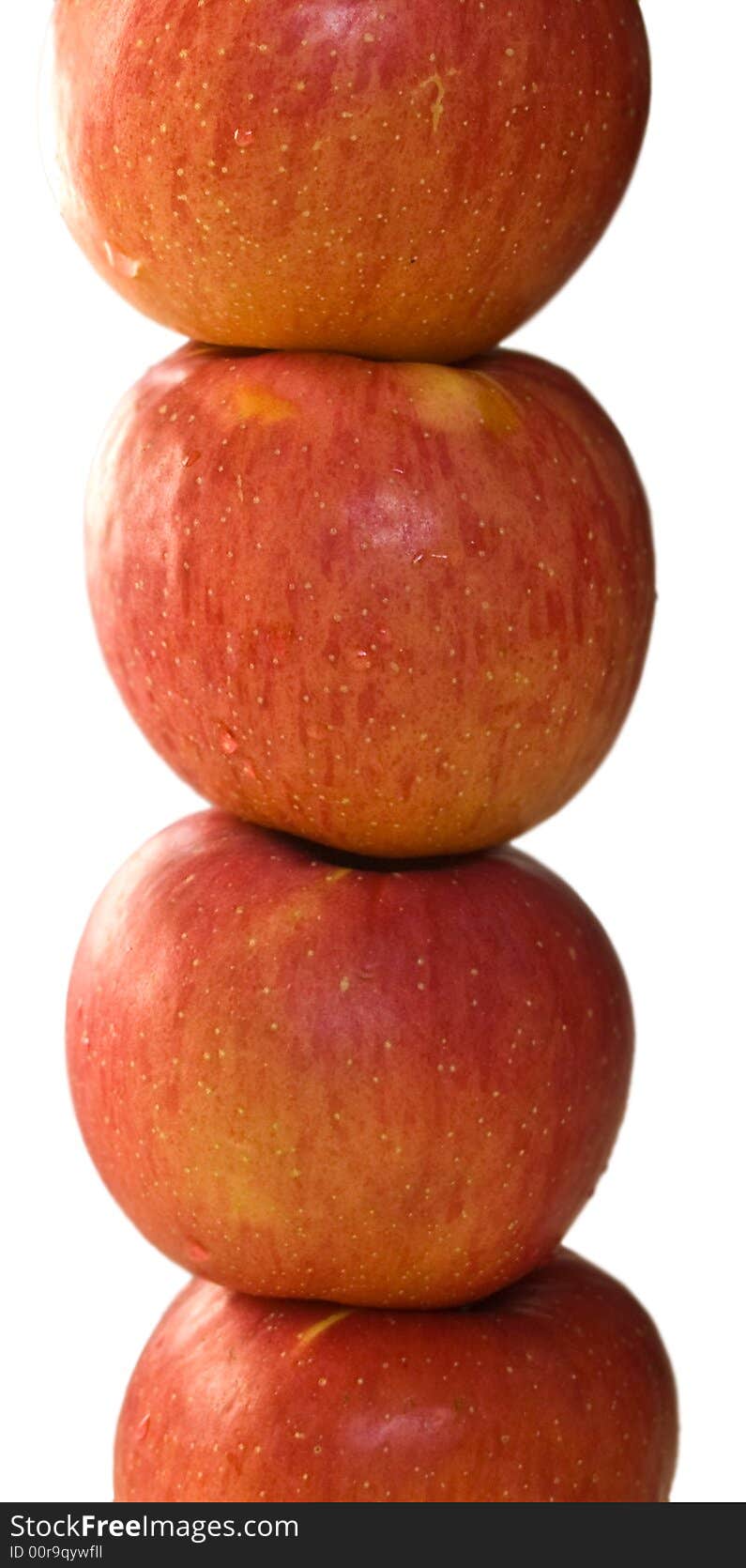 Red apples stacked on top of each other