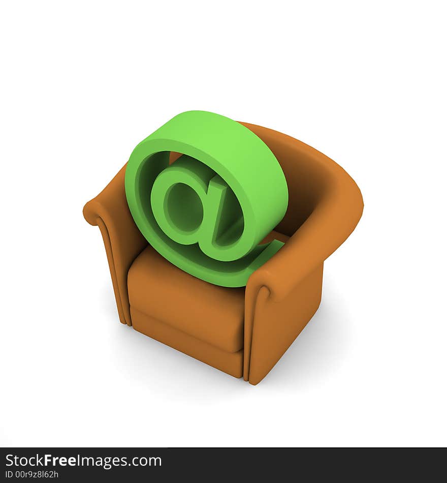 Abstract rendering of person browsing from the sofa. Abstract rendering of person browsing from the sofa