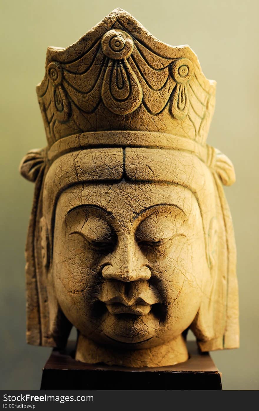 Bodhisattva statue made of stone