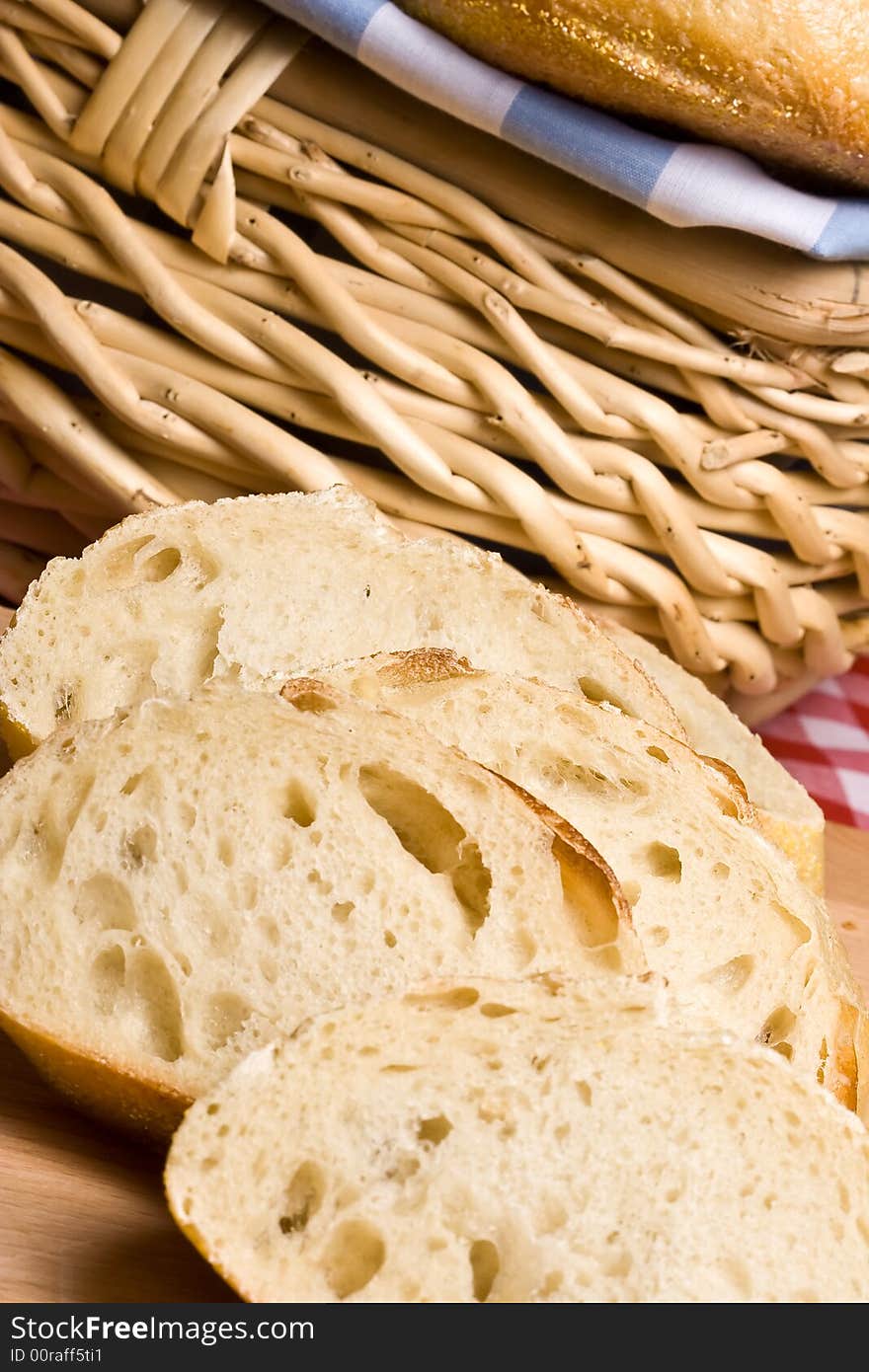 Freshly baked golden bread ready for some butter. Freshly baked golden bread ready for some butter