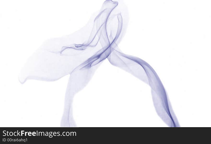 Blue color smoke on white background. Blue color smoke on white background