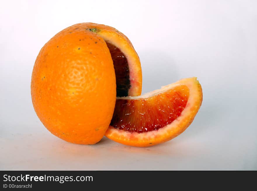 An orange and one part