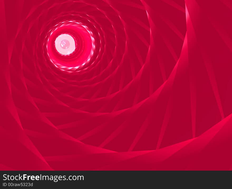 Spirals of red color