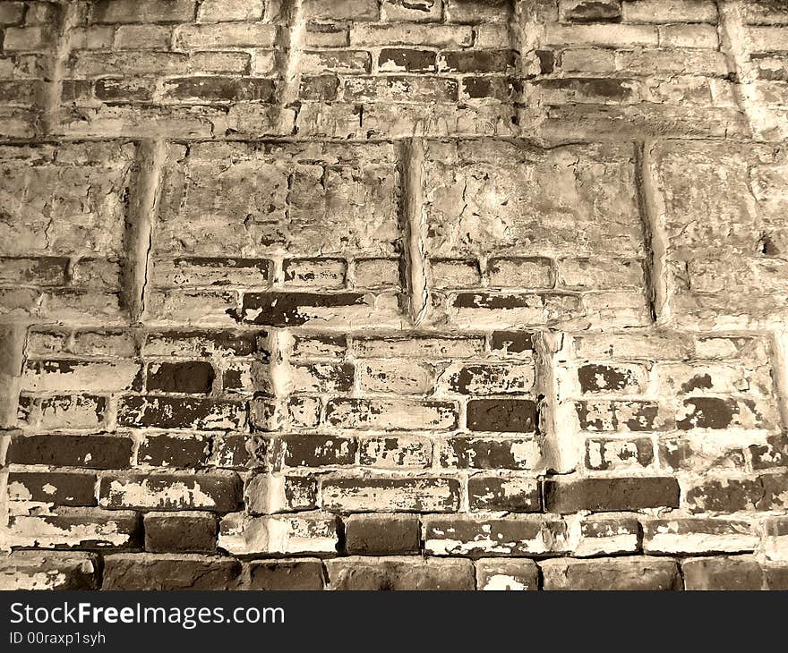 Grunge red brick wall background texture