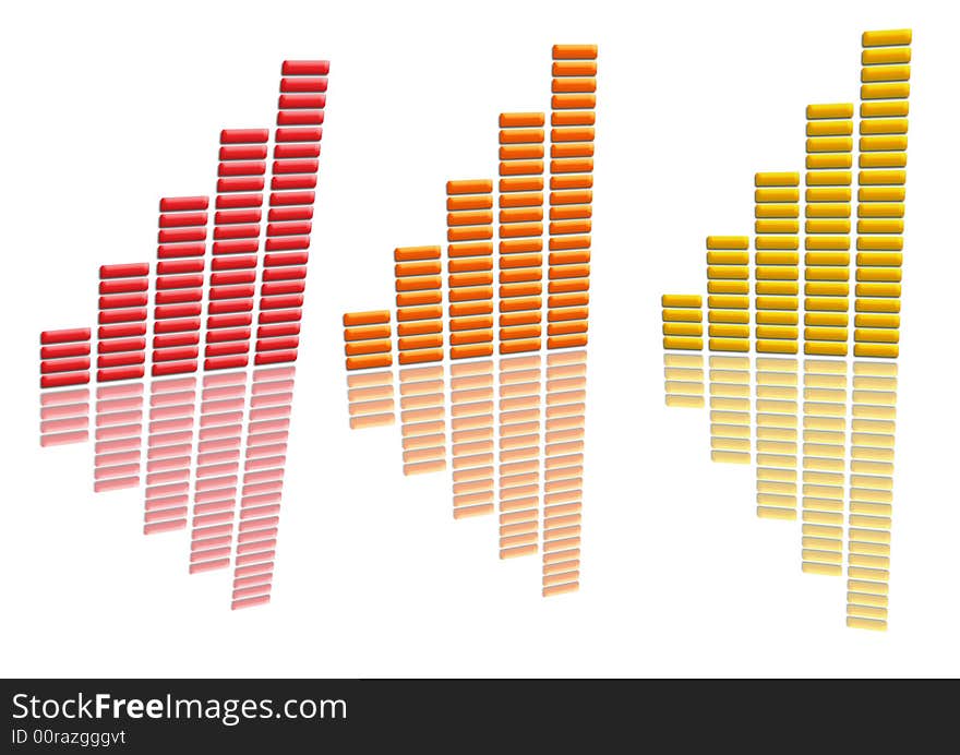 A4 Distorted Graphs Collection Red Orange Yellow