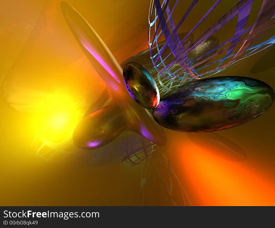 3D Colorful Abstract Background