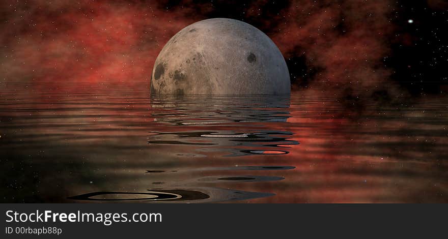 3d rendering image of the moon. 3d rendering image of the moon