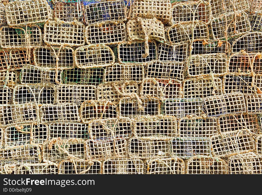 Portugal, Algarve, Olhao: Lobster pot; a typical image of south coastline