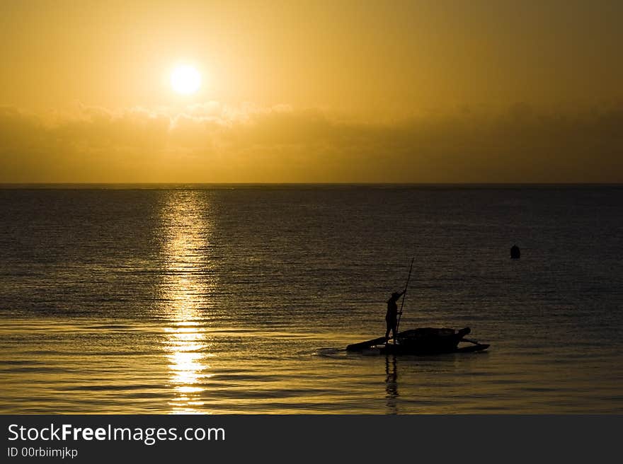 Rising sun in Zanzibar