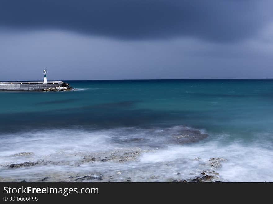 Storm is approaching over the port. Storm is approaching over the port