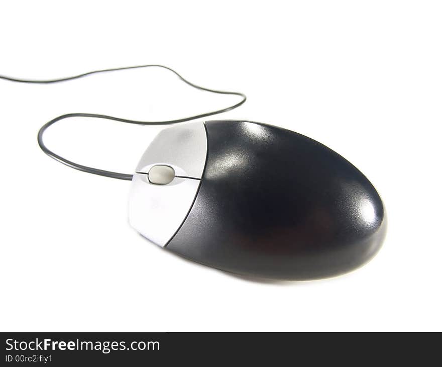 Computer mouse with cable (Isolated on white background)