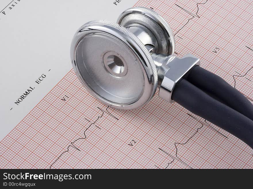 EKG and stethoscope