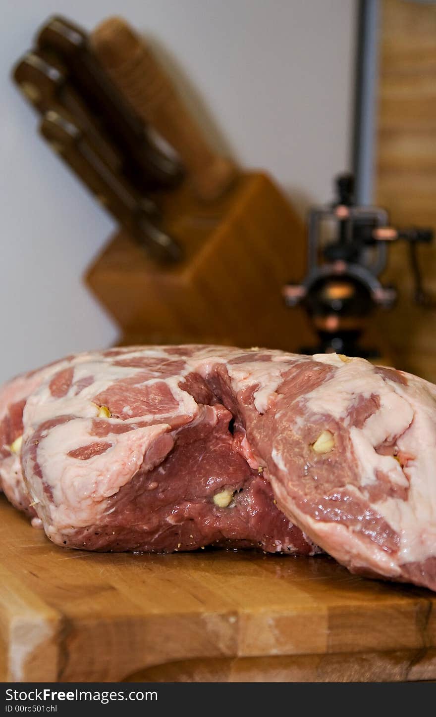 Raw Leg Of Lamb