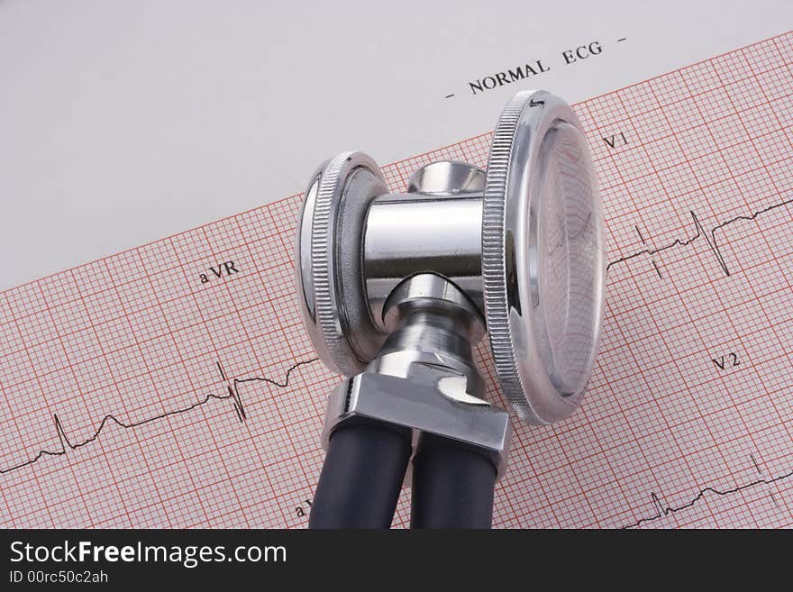 EKG And Stethoscope