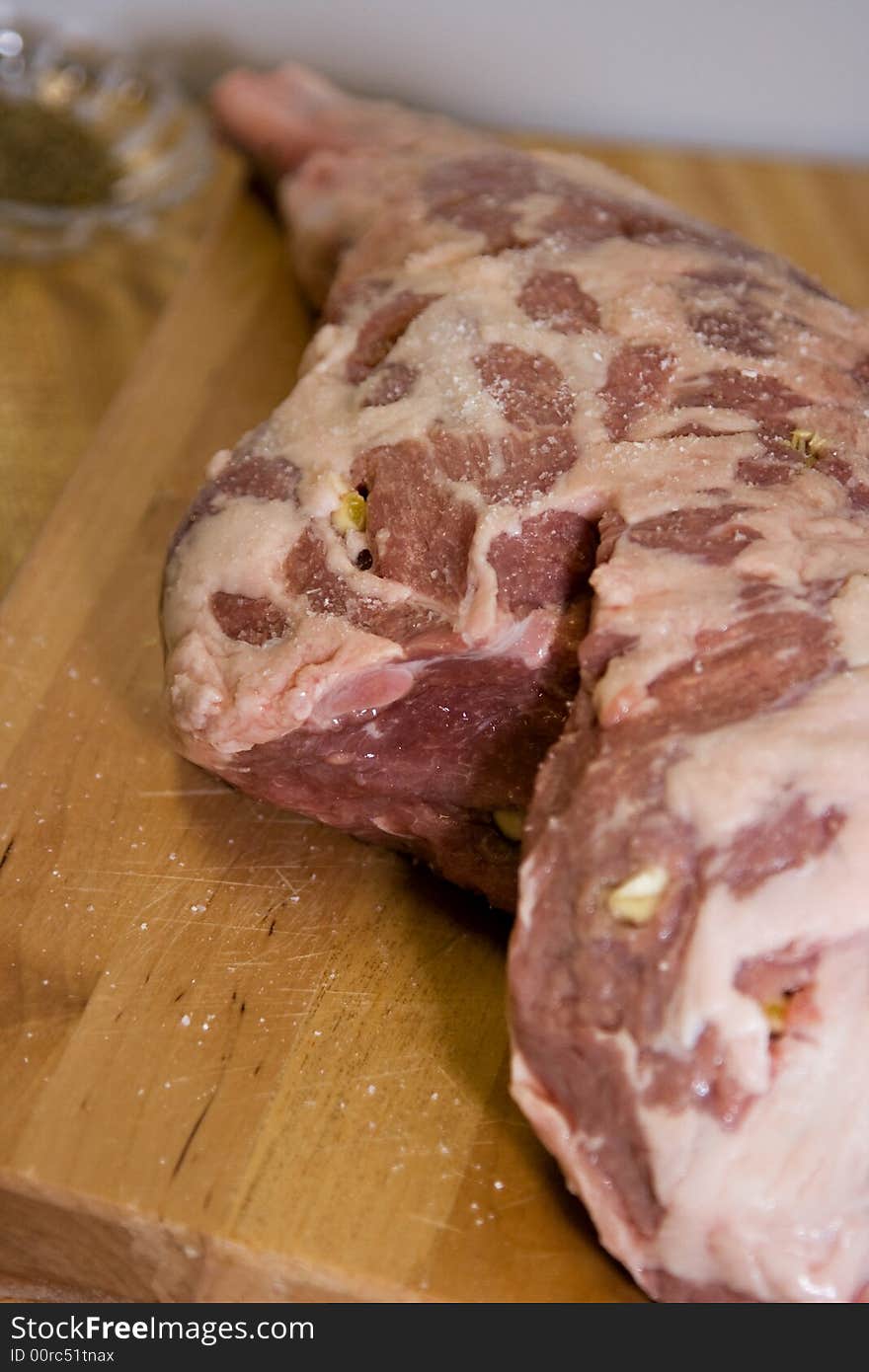 Raw Leg Of Lamb