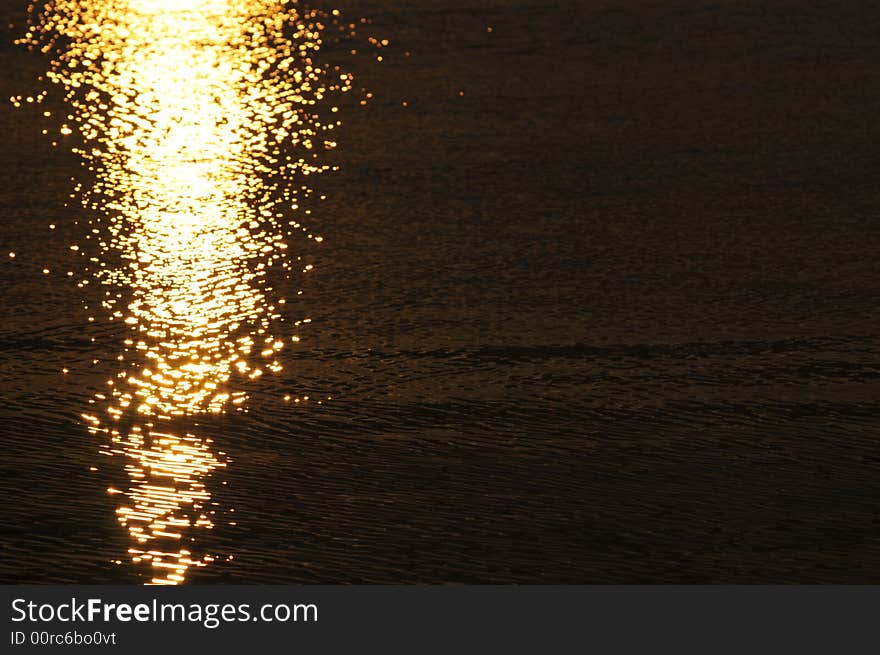 Golden sunset during winter in croatia