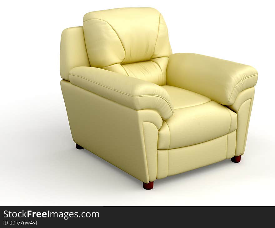 Image of armchair. White background.