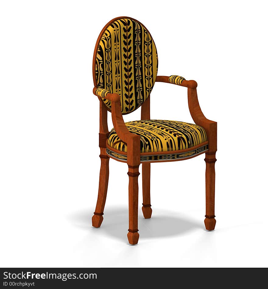 Classical chair - half side view