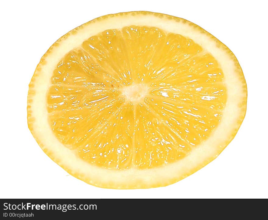 Isolated piece of softy lemon