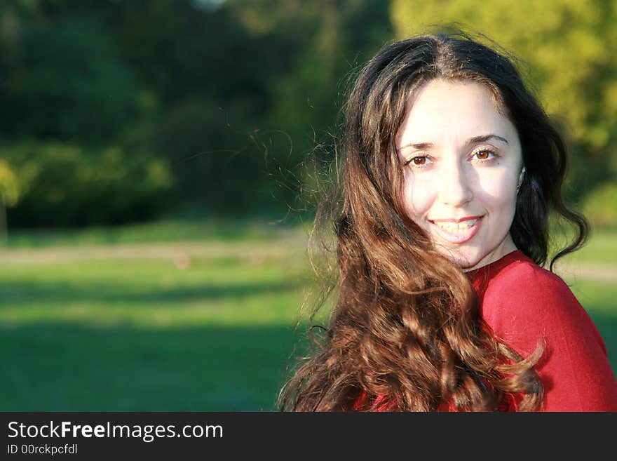 Girl in park