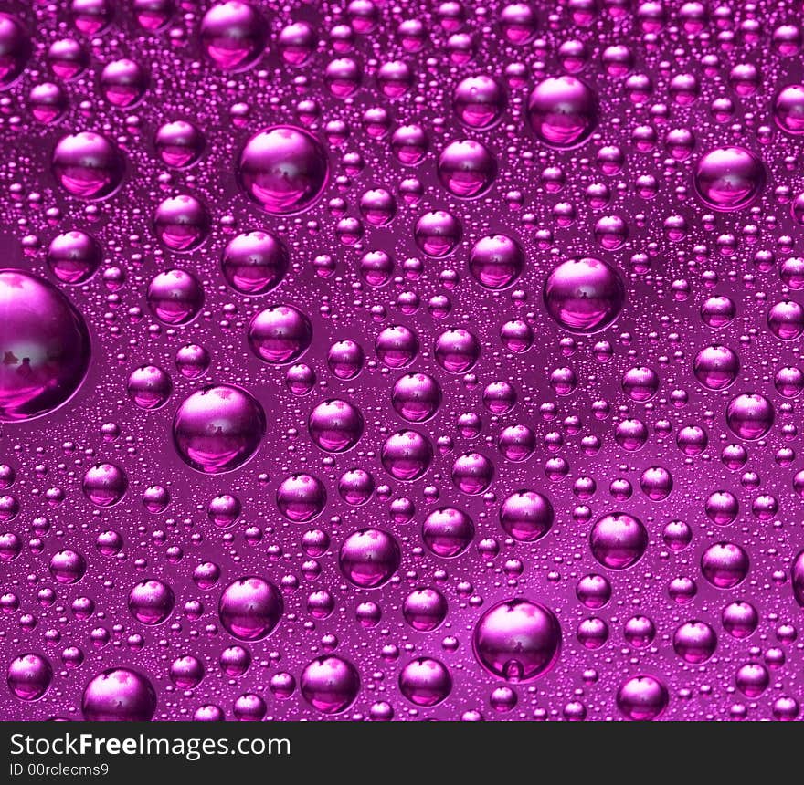 Pink water drop for background