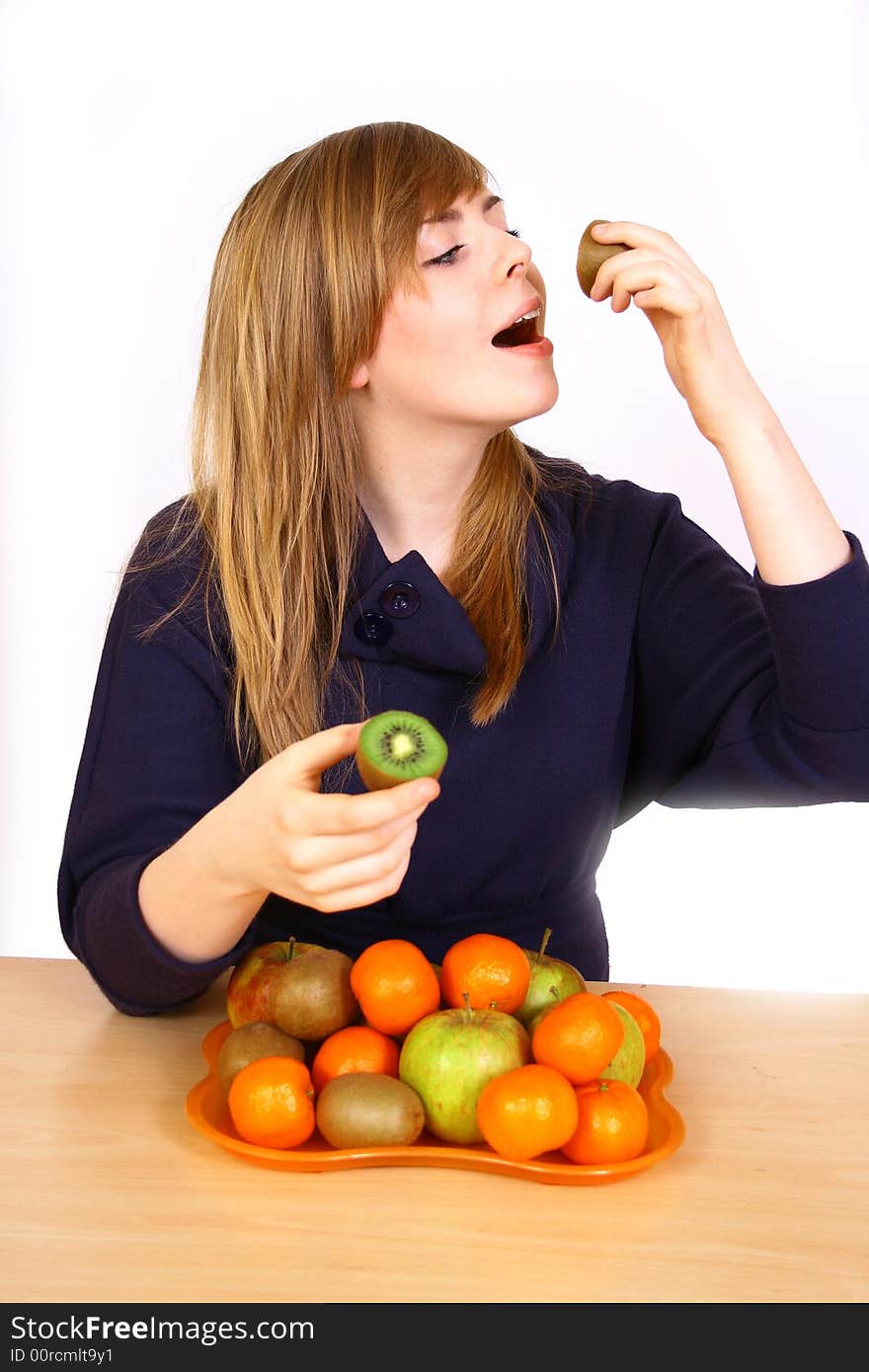 Young Woman With Fruits