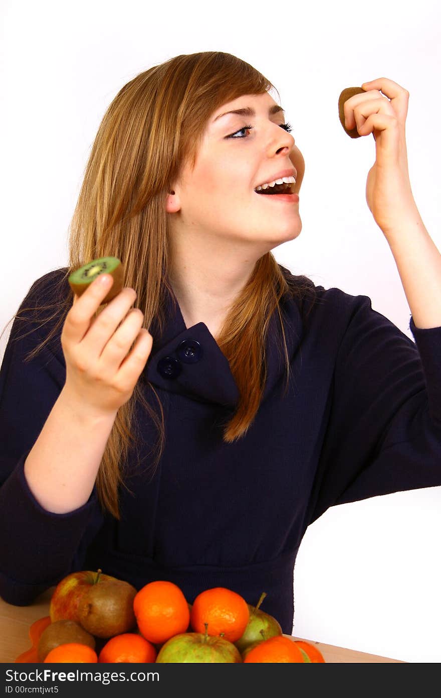 Young Woman With Fruits