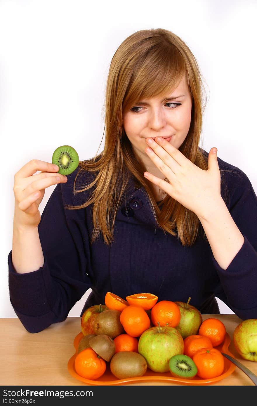 Young Woman With Fruits