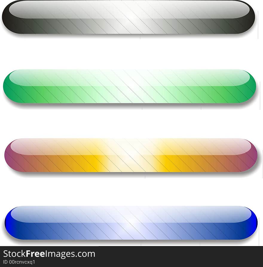 Color glass buttons for Web