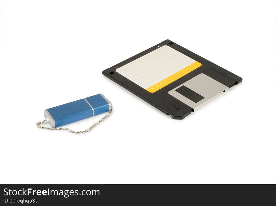 Old Floppy Disk and USB Flash 3