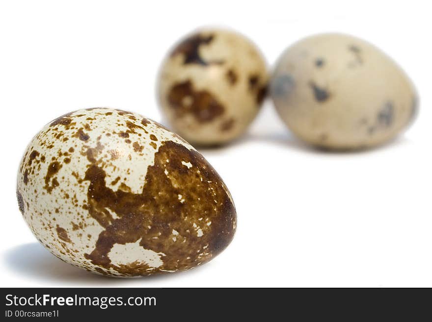 Three Eggs On Isolated Background