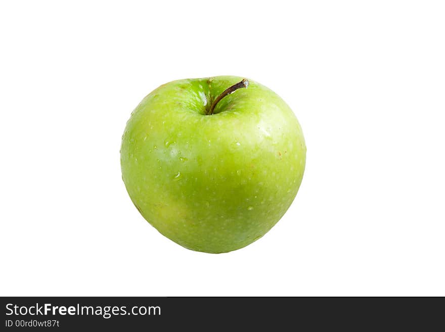 The green apple  (isolated)