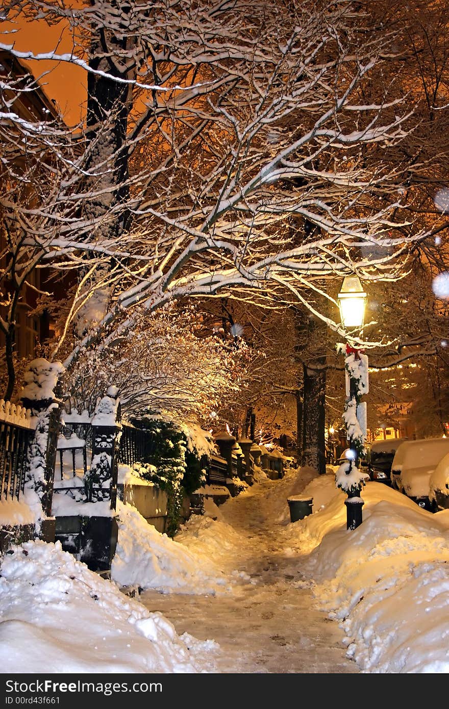 Stock image of a snowing winter at Boston, Massachusetts, USA. Stock image of a snowing winter at Boston, Massachusetts, USA