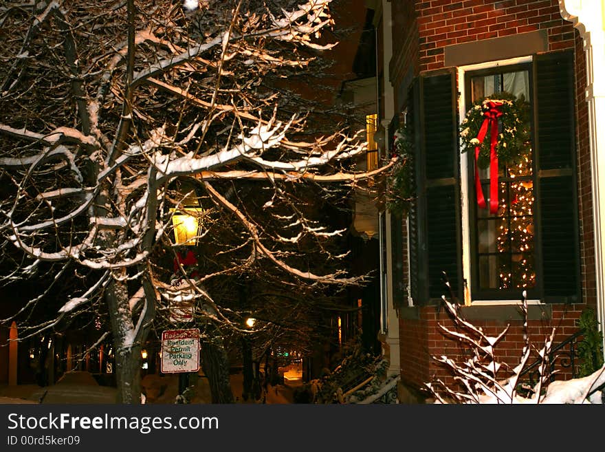 Stock image of a snowing winter at Boston, Massachusetts, USA. Stock image of a snowing winter at Boston, Massachusetts, USA