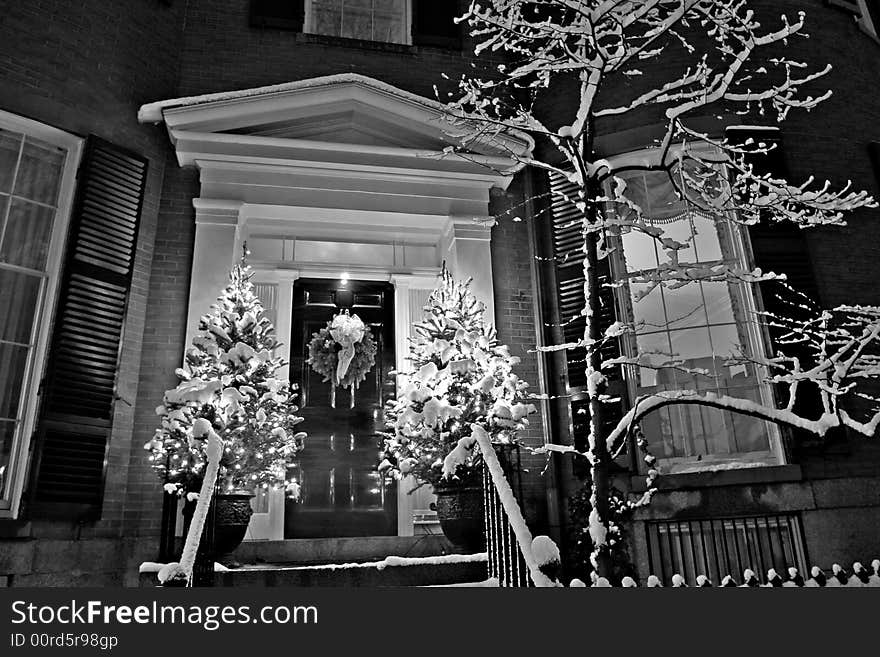 Stock image of a snowing winter at Boston, Massachusetts, USA. Stock image of a snowing winter at Boston, Massachusetts, USA