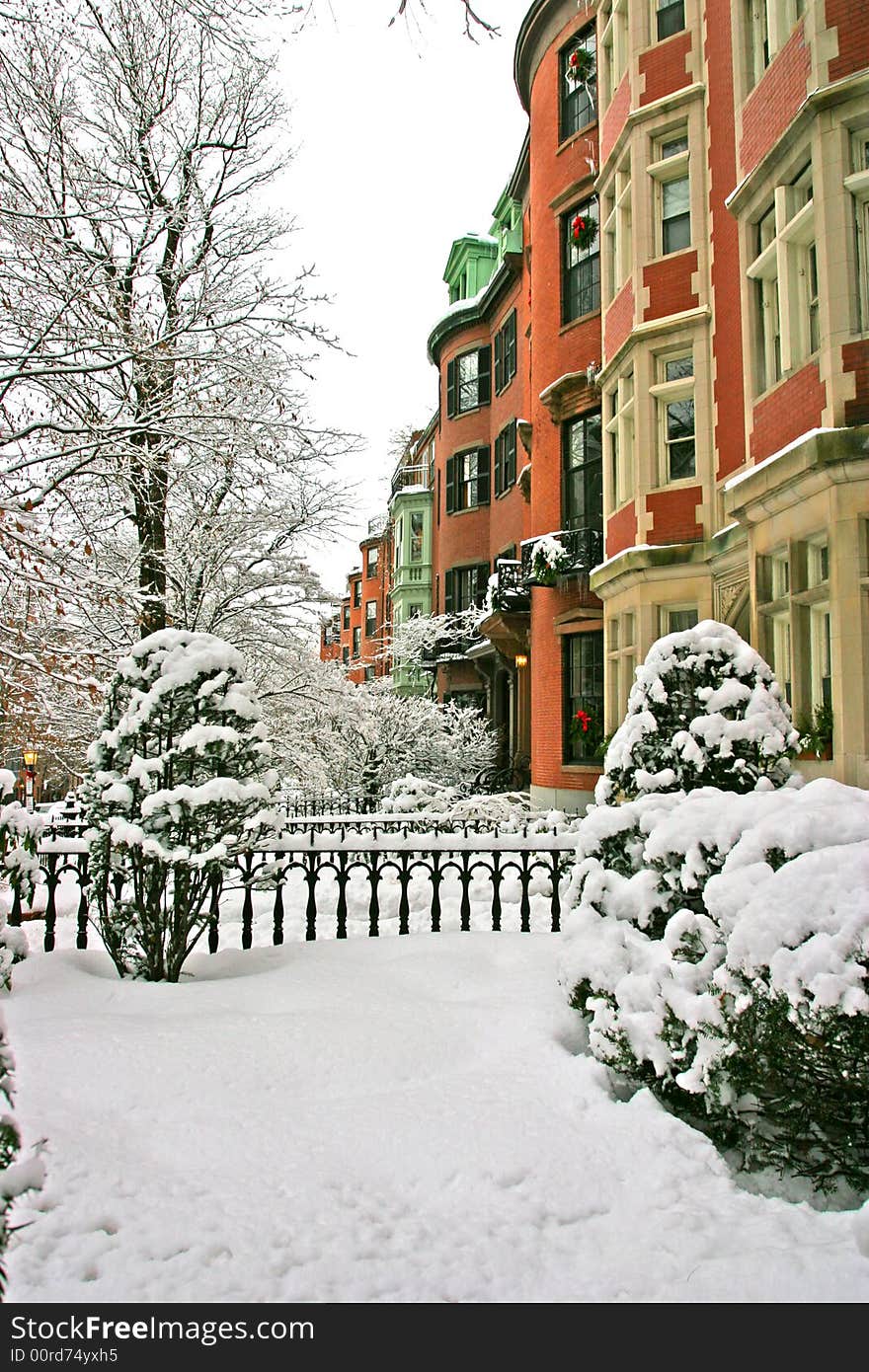 Stock image of a snowing winter at Boston, Massachusetts, USA. Stock image of a snowing winter at Boston, Massachusetts, USA