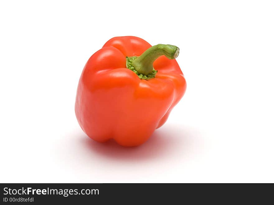 Red pepper isolated on the white background