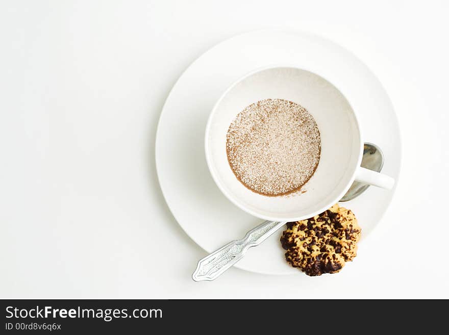 No water - no coffee! Isolated on white.