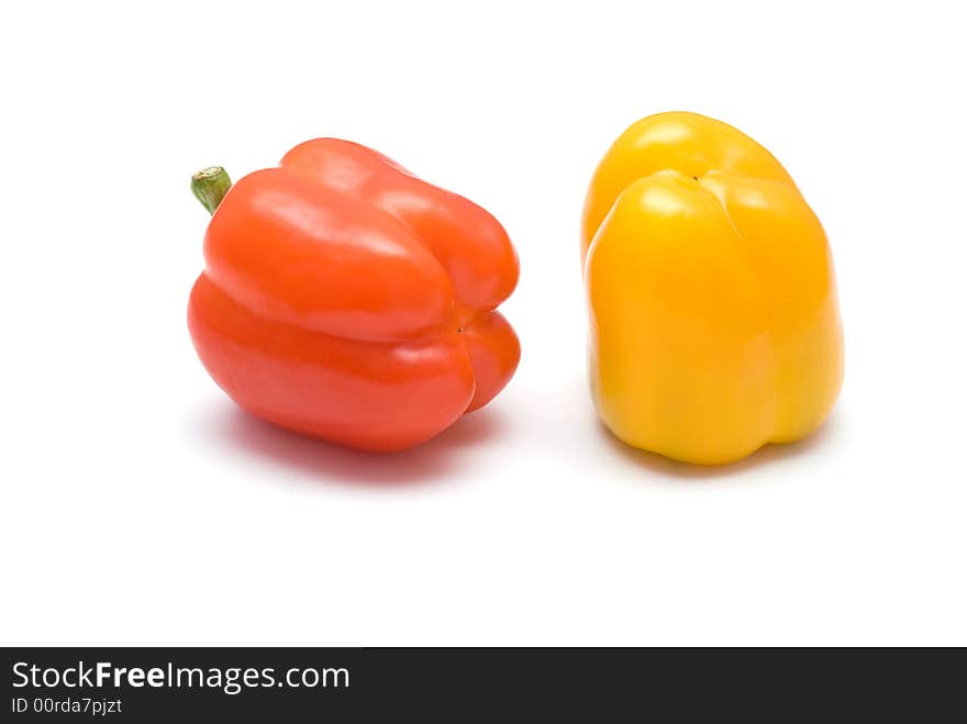 Miscellaneous colored peppers, red and yellow pepper