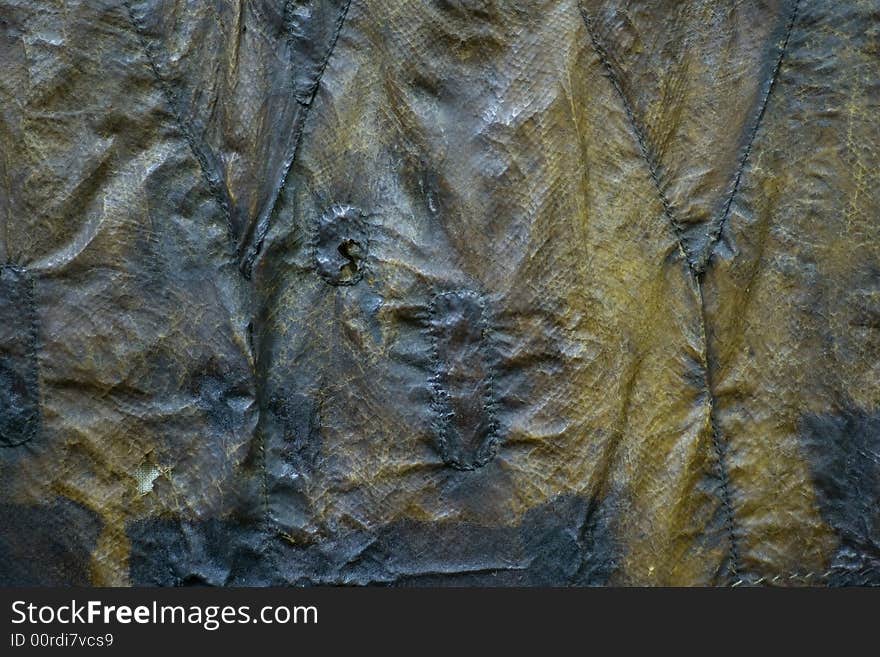 Closeup of fish leather,Museum piece