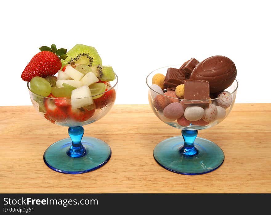 Fruit Salad And Chocolate