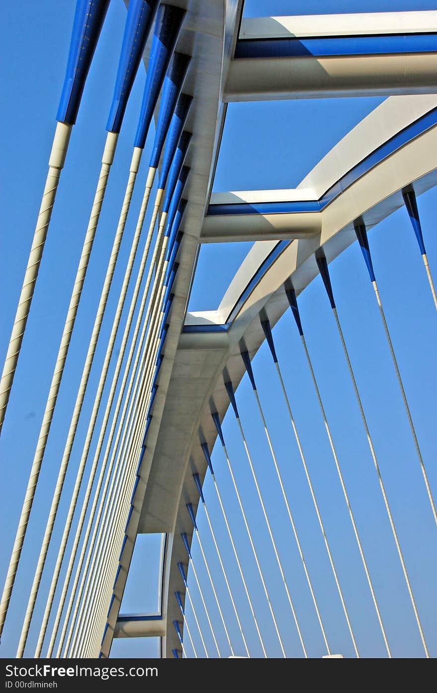 Detail of the new modern bridge on Danube. Detail of the new modern bridge on Danube