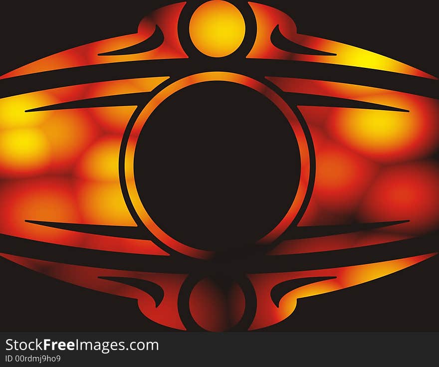 Abstract frame on black background -  illustration