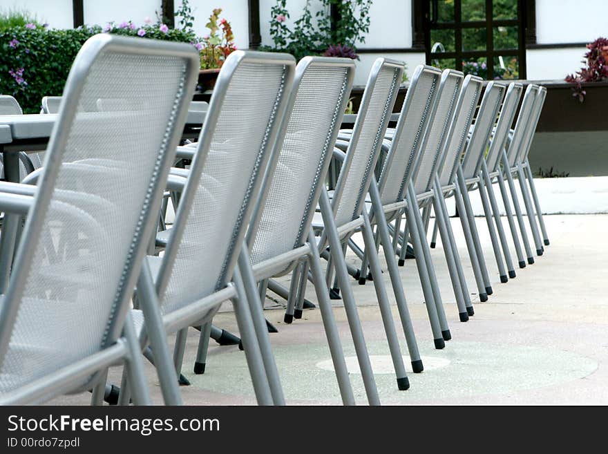 Some chairs, all ready for the wedding party