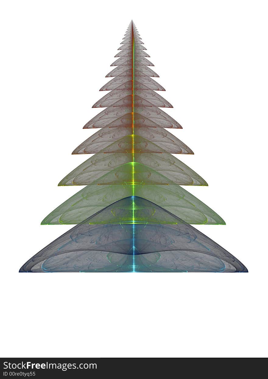 Fractal rainbow arrow or tree.