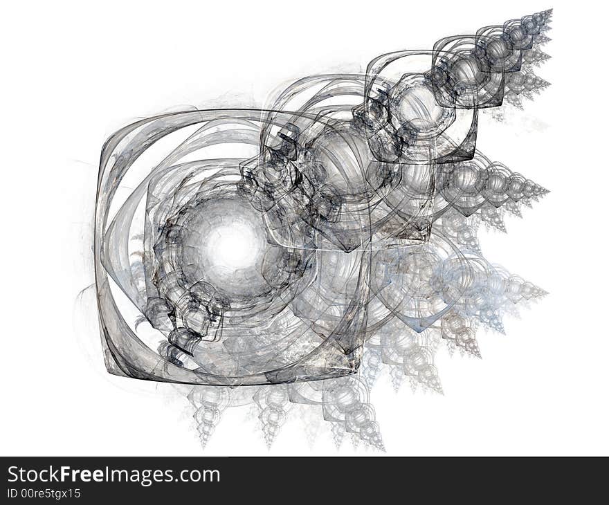 Powerful depiction of thunder in fractal form.