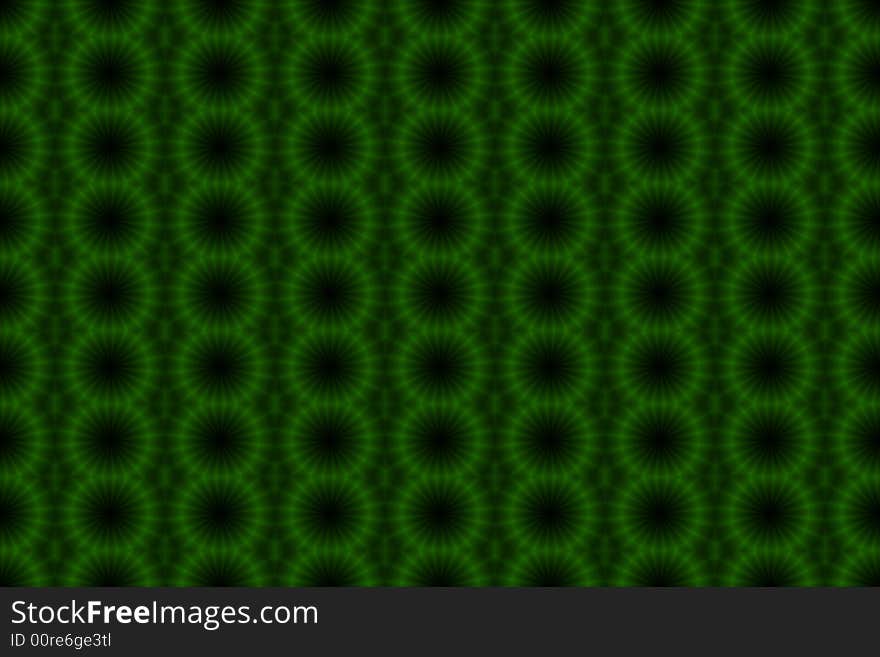 Green pattern on the black background