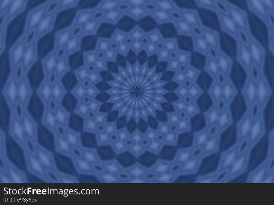 Blue pattern on the white background