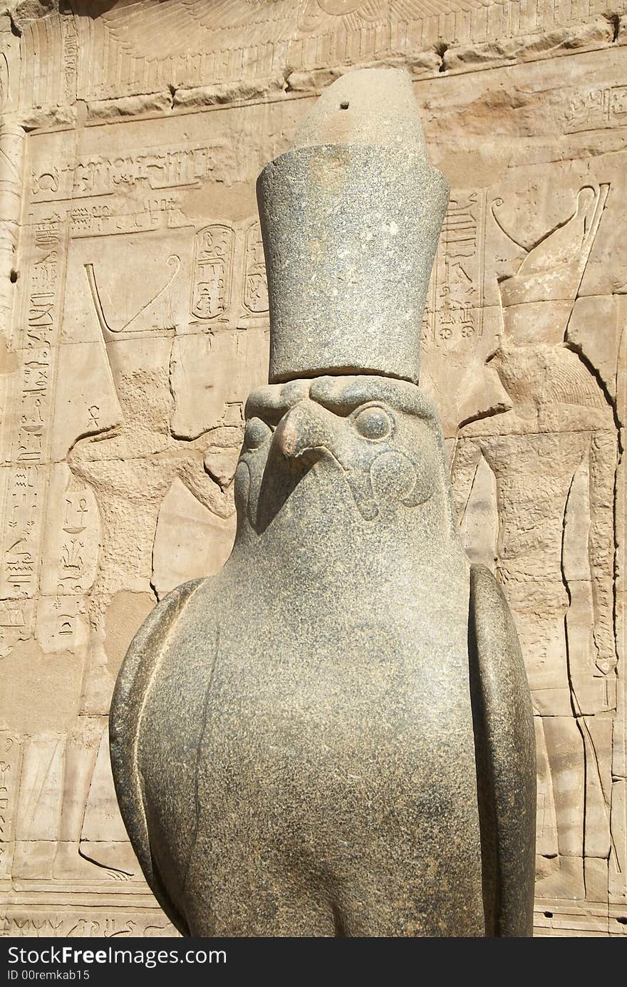 Statue Of Horus In Edfu Temple